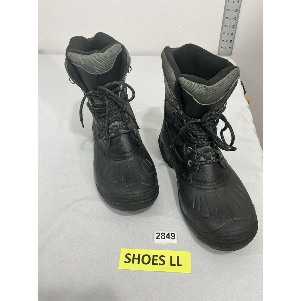 Men’s Target Size 12 Black,leather Lace Up Midcalf Snow Boots